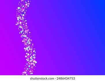 Carnaval Background. Disco Concept. Purple Laser Tinsel. Light Birthday Template. Festive Burst. Digital Dust. Cristal Ribbon. Transparent Effect. Blue Carnaval Background