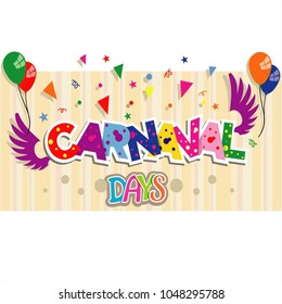 CARNAVAL BANNER FLAT VECTOR 