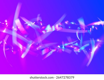 Carnaval Burst. Festive Ribbon. Rainbow Flag. Happy Christmas Serpentine. Purple Retro Background. Laser Template. Isolated Poster. Carnival Glitter. Pink Carnaval Burst