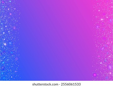 Carnaval Confetti. Purple 3d Effect. Digital Poster. Happy Colourful Illustration. Holographic Serpentine. Laser Concept. Modern Banner. Rainbow Sparkle. Pink Carnaval Confetti