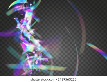 Carnaval Effect. Festive Burst. Surprise Design. Light Gradient. Unicorn Banner. Purple Laser Confetti. Explosion Background. Happy Holographic Illustration. Pink Carnaval Effect