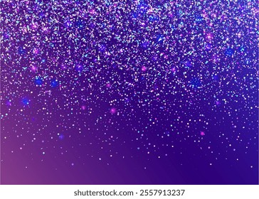 Carnaval Effect. Transparent Background. Rainbow Burst. Falling Dust. Modern Design. Glare Texture. Blue Happy Tinsel. Light Isolated Explosion. Pink Carnaval Effect