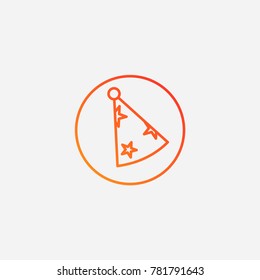 Carnaval hat icon.gradient illustration isolated vector sign symbol