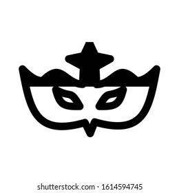 Carnaval mask icon isolated sign symbol vector illustration - high quality black style vector icons
