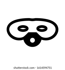 Carnaval mask icon isolated sign symbol vector illustration - high quality black style vector icons
