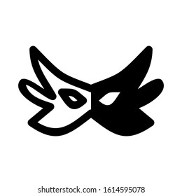 Carnaval mask icon isolated sign symbol vector illustration - high quality black style vector icons
