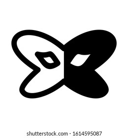 Carnaval mask icon isolated sign symbol vector illustration - high quality black style vector icons
