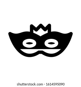 Carnaval mask icon isolated sign symbol vector illustration - high quality black style vector icons
