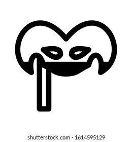 Carnaval mask icon isolated sign symbol vector illustration - high quality black style vector icons
