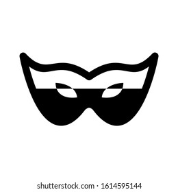 Carnaval mask icon isolated sign symbol vector illustration - high quality black style vector icons
