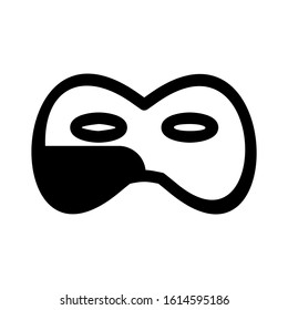 Carnaval mask icon isolated sign symbol vector illustration - high quality black style vector icons

