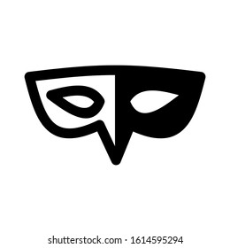 Carnaval mask icon isolated sign symbol vector illustration - high quality black style vector icons
