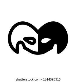 Carnaval mask icon isolated sign symbol vector illustration - high quality black style vector icons

