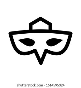 Carnaval mask icon isolated sign symbol vector illustration - high quality black style vector icons

