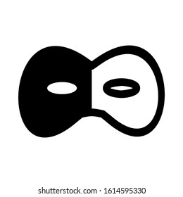 Carnaval mask icon isolated sign symbol vector illustration - high quality black style vector icons

