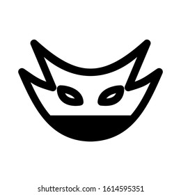 Carnaval mask icon isolated sign symbol vector illustration - high quality black style vector icons
