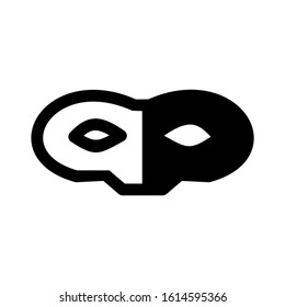Carnaval mask icon isolated sign symbol vector illustration - high quality black style vector icons
