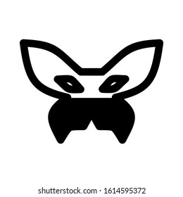 Carnaval mask icon isolated sign symbol vector illustration - high quality black style vector icons
