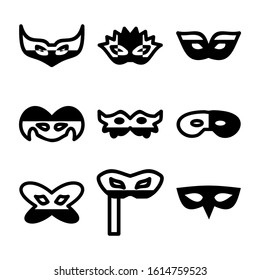 Carnaval mask icon isolated sign symbol vector illustration - Collection of high quality black style vector icons
