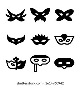 Carnaval mask icon isolated sign symbol vector illustration - Collection of high quality black style vector icons
