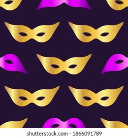 Carnaval Mask Seamless Pattern Backround. Vecor Illustration EPS10