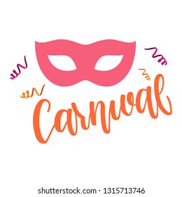 Carnaval multicolor mask background isolated on white background. Modern concept .