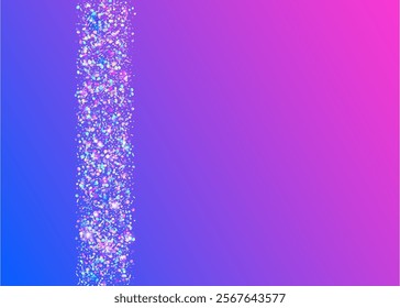 Carnaval Paper. Carnival Sparkle. Falling Design. Disco Birthday Illustration. Cristal Dust. Transparent Confetti. Pink Laser Serpentine. Happy Concept. Blue Carnaval Paper