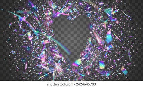 Carnaval Paper. Digital Poster. Transparent Tinsel. Laser Abstract Backdrop. Purple Light Glitter. Neon Effect. Glare Pattern. Modern Banner. Pink Carnaval Paper