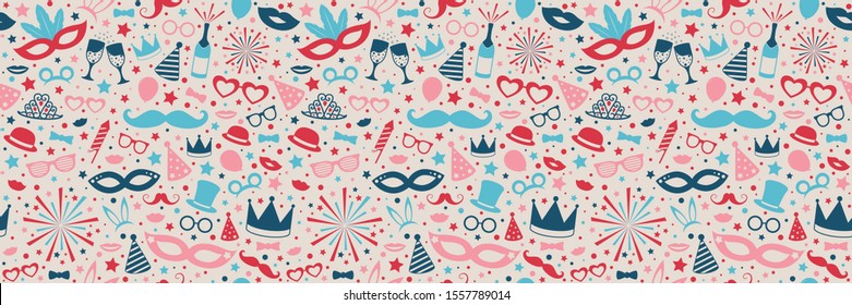 Carnaval Party - design of seamless texture. Vector