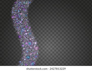 Carnaval Sparkle. Purple 3d Burst. Happy Isolated Illustration. Modern Ribbon. Laser Concept. Transparent Confetti. Carnival Serpentine. Cristal Design. Pink Carnaval Sparkle