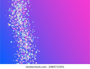 Carnaval Tinsel. 3d Surprise Illustration. Neon Background. Falling Ribbon. Purple Glare Confetti. Carnival Paper. Laser Texture. Digital Design. Pink Carnaval Tinsel