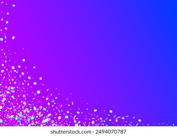 Carnaval Tinsel. Light Abstract Illustration. Pink Laser Glitter. Cristal Banner. Party Background. Modern Ribbon. 3d Pattern. Festive Paper. Purple Carnaval Tinsel