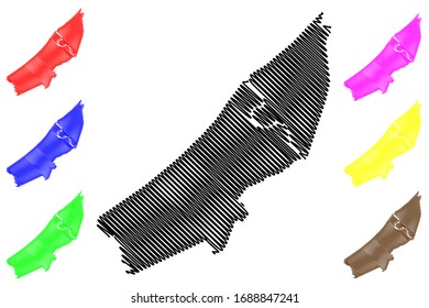Carnikava Municipality (Republic of Latvia, Administrative divisions of Latvia, Municipalities and their territorial units) map vector illustration, scribble sketch Carnikava map