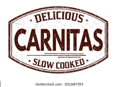 Carnitas grunge rubber stamp on white background, vector illustration