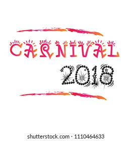 Carnival 2018 - Popular Event in Brazil. Party Carnival Title 