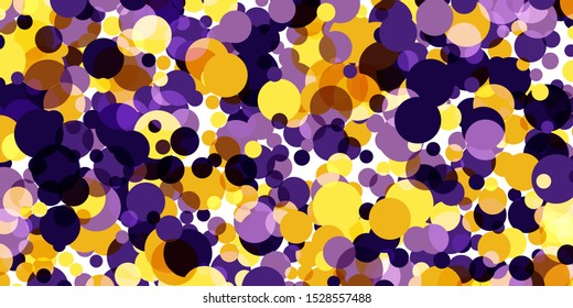 Carnival abstract vector background with colorful confetti texture, Purple and yellow colors.