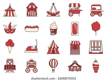 Carnival Amusement Park Element Set