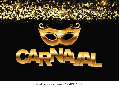 Carnival banner with bunting flags and flying balloons. Vector illustration. EPS10