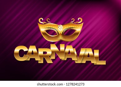 Carnival banner with bunting flags and flying balloons. Vector illustration. EPS10