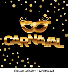 Carnival banner with bunting flags and flying balloons. Vector illustration. EPS10