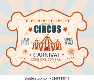 Carnival banner. Circus. Fun fair