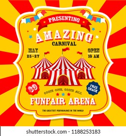 Carnival Banner. Circus. Funfair Flyer