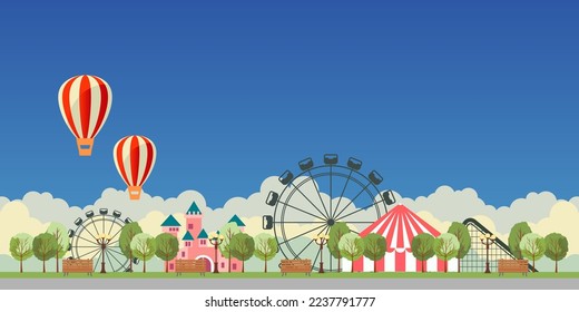 Carnival banner,poster vector. carnival concept illustration