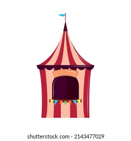 carnival booth icon isolated vector