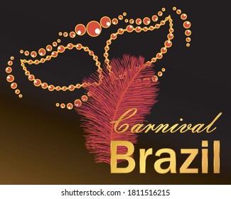 Carnival of Brazil holiday greeting card
