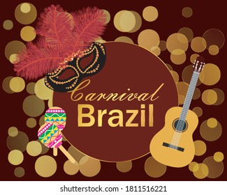 Carnival of Brazil holiday greeting card