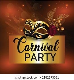 Carnival brazilian event background with circus tent with mask