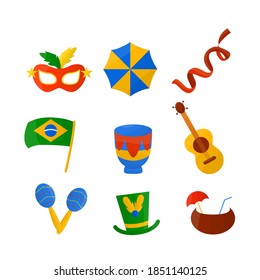Carnival brazilian festival illustration collection