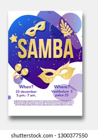 carnival brochure place for text icons 