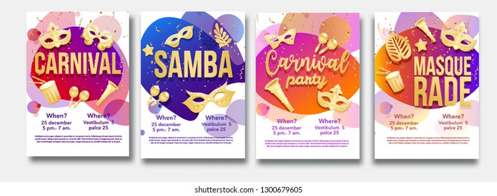 carnival brochure set place for text